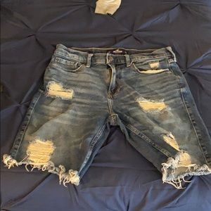 Hollister ripped jean shorts